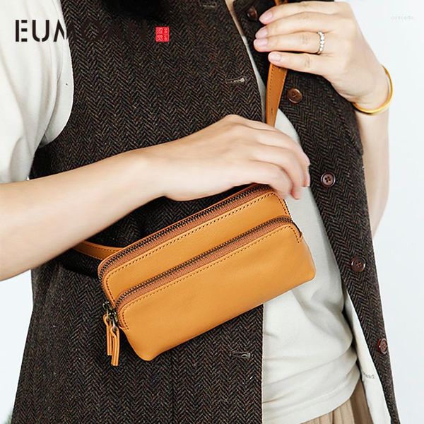 

evening bags leather mobile phone bag for women small pack simple cowhide mini breast