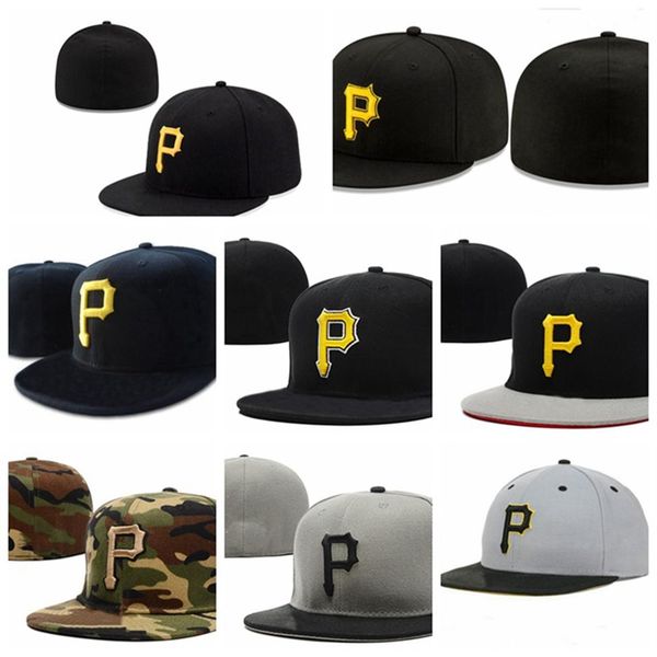 

8 styles pirates p letter camo baseball caps new arrival men women fashion hip hop bone most pop fitted hats219v, Blue;gray