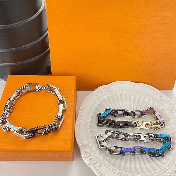 

bracelets chain quality high men's quenched bracelets water dazzle craft link chain fashion male and female same lovers hand catenary s, Black