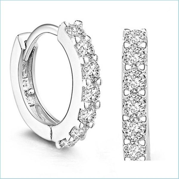 

stud charms wedding stud earrings new 925 sterling sier 7 cz high simated diamonds engagement beautif jewelry crystal ear rings 250 dhczu, Golden;silver