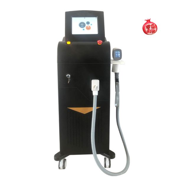 

factory price 1600w diode laser hair removal machine handle with screen, Black