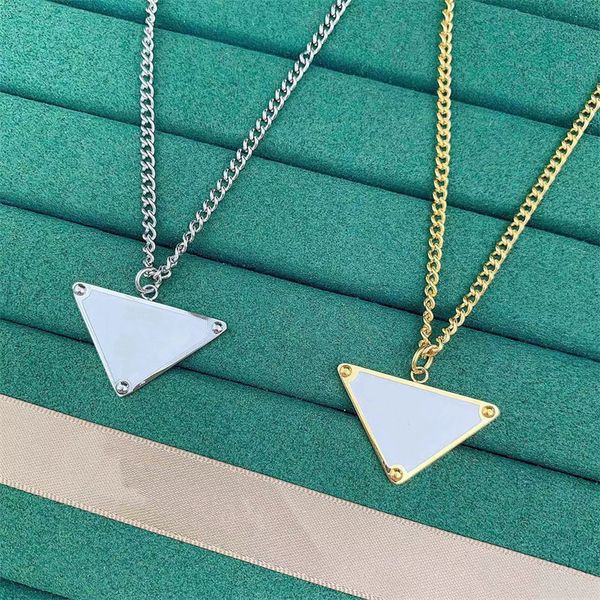 

classic pendant charm necklace sale necklaces for man woman punk style inverted triangle charms chain luxury brand jewelry couple pendant va, Golden;silver