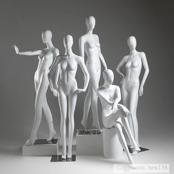 

new style white mannequin women full body model different posture for display, Khaki