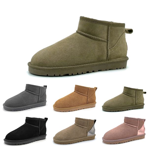 

snow boots boot suede classical short mini women keep warm man womens plush casual chestnut grey aus u5854 winter women shoes designer ankle, Black