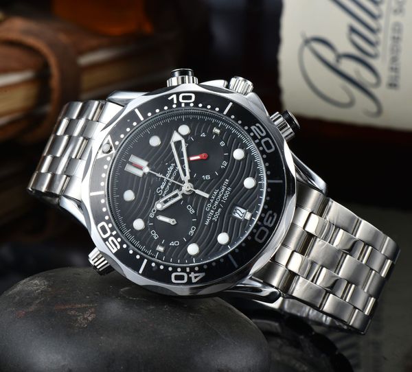 

2022 Men's Stainless Steel 5-pin quartz Watch 24-hour calendar waterproof OM luxury watches om2