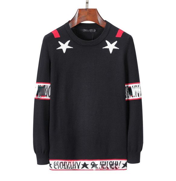

the latest men's and women's designer brand sweaters fashion classic warm autumn/winter sweater. 18, White;black