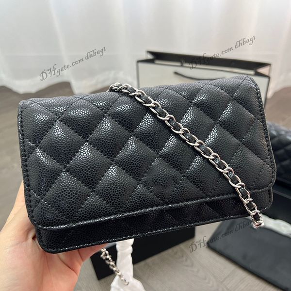 

vintage woc black caviar flag quilted purse silver/gold metal hardware crossbody shoulder designer bags luxury handbags wallet coin purses c, Red;black