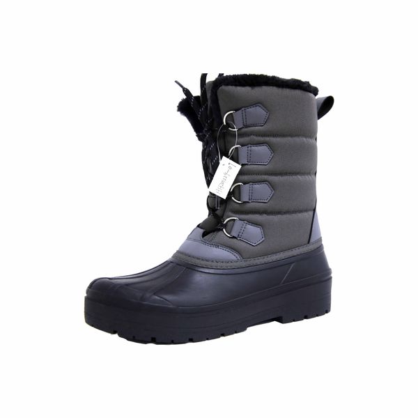 

luxury men's and women's blue boots winter cotton shoes thick soled warm short tube fleece snow boots, Black