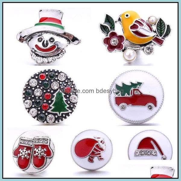 

clasps hooks noosa 18mm christmas ginger snap jewelry sier enamel tree hat glove diy necklace bracelet accessory new finding drop dh0jd