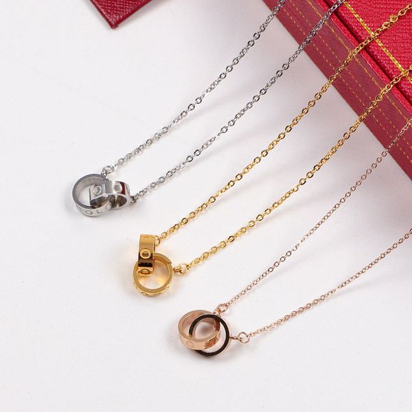 

designer luxury gold necklace designers jewelry silver double ring christmas gift cjeweler mens woman diamond love pendant necklaces have ne