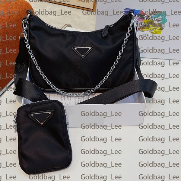 

shoulder bag tote bags womens crossbody nylon 22cm three in one zipper enamel handbag designer re-edition 2005 saffiano re-nylon hobo undera