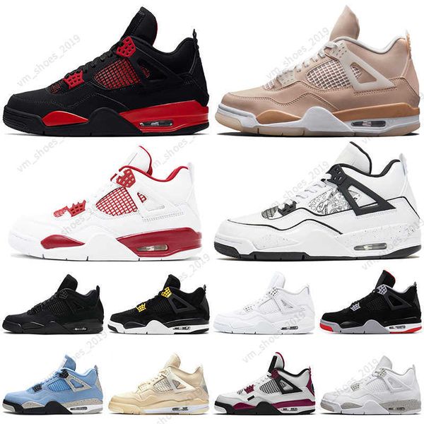 

36-47 4 4s men basketball shoes university blue black cat pure money desert moss tattoo mens womens outdoor sports trainers sneakers