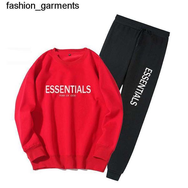 

designer winter new essential fashion brand round long sleeve neck set large, Gray