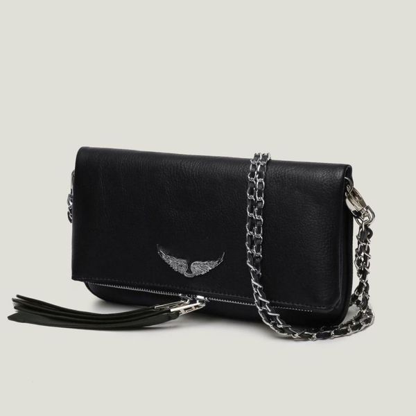 

popular style designer luxury womens bag zv wings diamond-ironing plain messenger sheepskin leather crossbody handbags two chain ladies clut