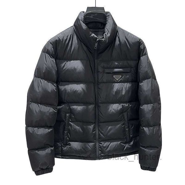 

men's down prads designer new winter men stand collar down jacket short casual outer down jackets, Black