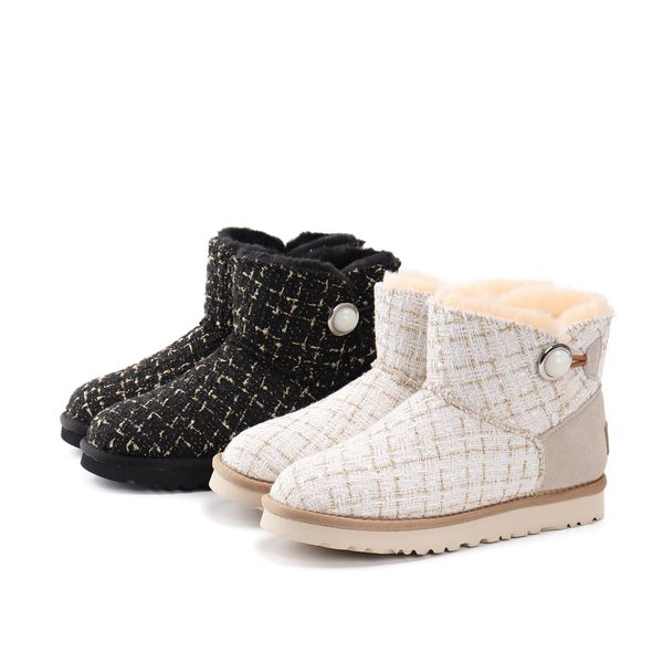 

new boots fashion winter woen children's snow boot classic mini short ankle man girl boot black brow