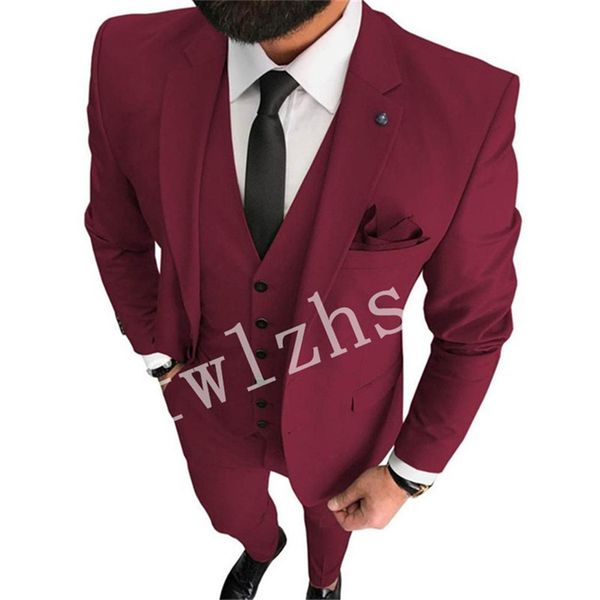 

wedding tuxedos two buttons men suits groomsmen notch lapel groom tuxedos wedding/prom man blazer jacket pants vest tie w1126, Black;gray