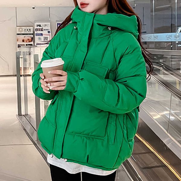 

women's down parkas make winter brief paragraph down cotton-padded jacket female han edition new dents ins wind easing cotton-padded cl, Black