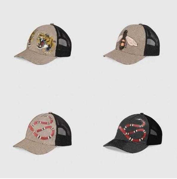 

20xx design tiger animal hat snake men's brand men's and women's baseball cap adjustable golf mesh cap little bee animal patt, Blue;gray