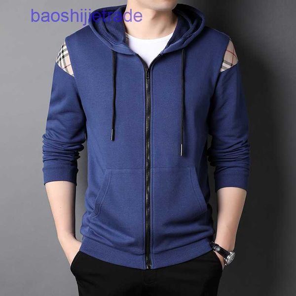 

2022 luxury designer bbr jackets and coats price yagol autumn new korean sweater man hooded solid cotton loose ezkj, Black;brown