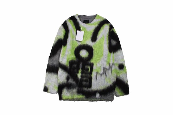 

women's sweaters 2022 autumn new warm long-sleeved round neck fashion loose graffiti seahorse sweater soft waxy sweater casual men and, White;black