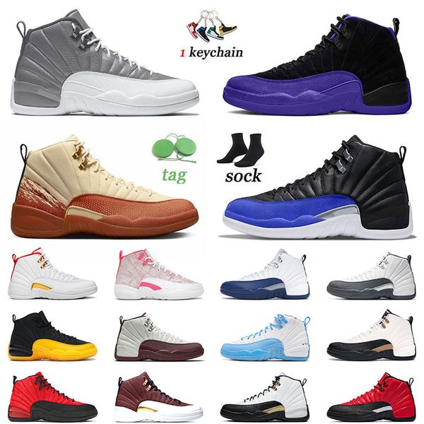 

12 12s xii basketball shoes jumpman stealth dark concord hyper royal indigo university gold fibafor mens women ice cream sneakers trainers 3