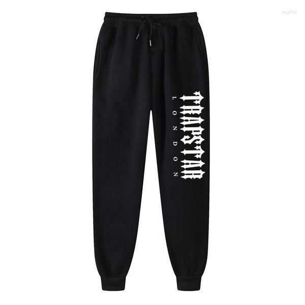 

men's pants limited london brand fleece fall 2023 fashion men's women's lettering vintage harajuku sports elastic, Black