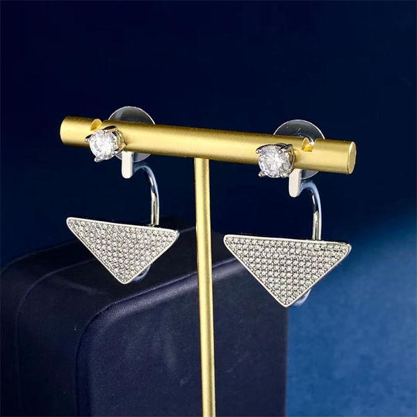 

luxury jewelry birthstone earrings charm women silver simple earring diamond drop handmade copper electroplating hypoallergenic womens stud, Golden