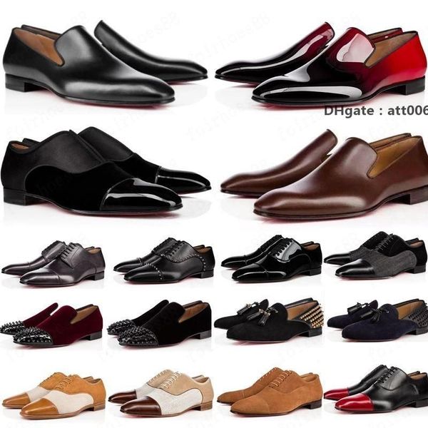 

bottoms christians 2020 fashion red shoes greggo orlato flat genuine leather oxford shoes mens womens walking flats wedding party loafe kae, Black
