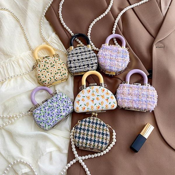 

evening bags mini cute fall winter chains tweed shoulder messenger purses designer women hand luxury small lipstick handbags
