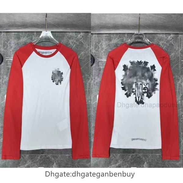 

luxury long sleeve t shirts designer chromes fashion mens ch horseshoe sanskrit cross print hearts pullover sweatshirts sweater women underc, White;black