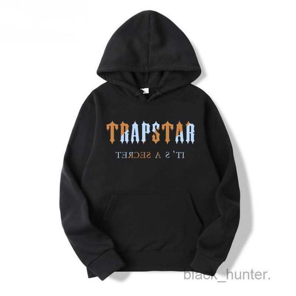 

mens hoodies trapstar desiger alphabet printed korean casual sweater couple trend pullover hoodie, Black