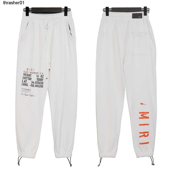 

new men's designer amirs fashion winter new printed casual sports streetwear pants, Black