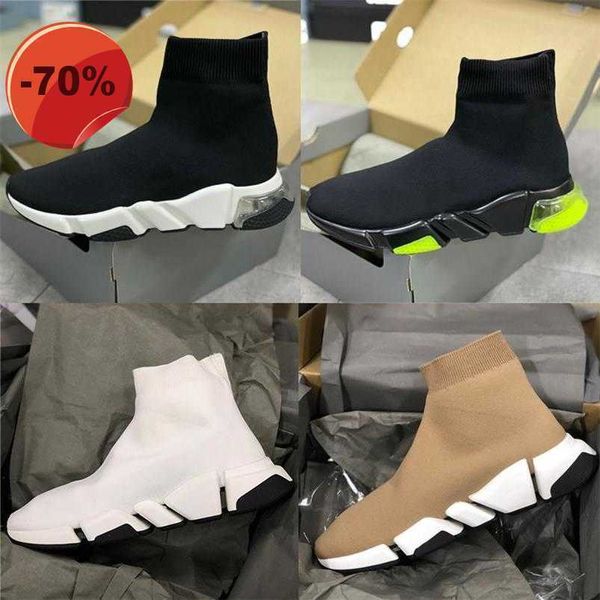 

designer sneakers sock-like trainers designer shoes casual shoes women sock technical 3d knit fashion white black graffiti sole 2022 men