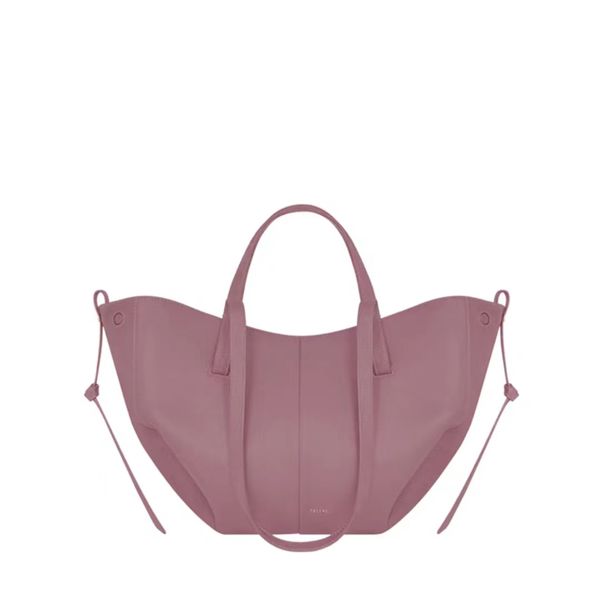 

designer womens cases polene cyme tote bag textured leather magnetic buckle closure fashion brand women large capacity handbags
