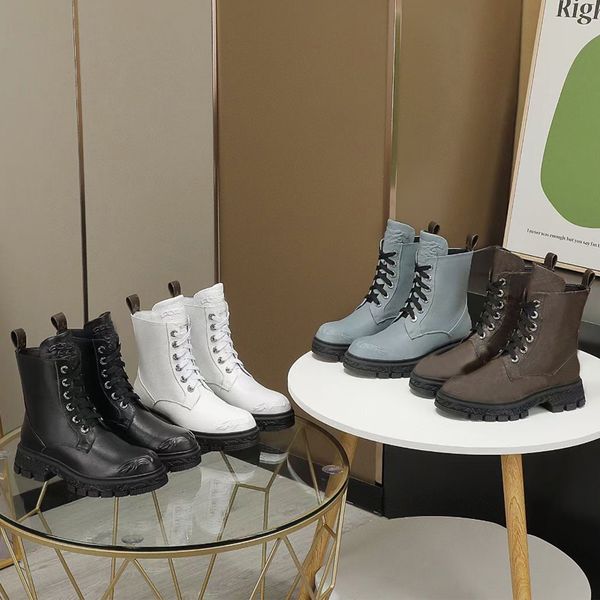 

womens casual sports shoes travel women boots lace-up letter sneaker leather gym thick soled men high shoe designer boot platform lady, Black