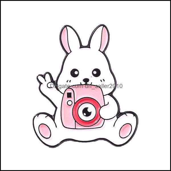 

pins brooches customized brooches lovely animal enamel pin charms cats eat fish rabbits mouse hard women girls jewelry cartoon bk b dhjzz, Gray