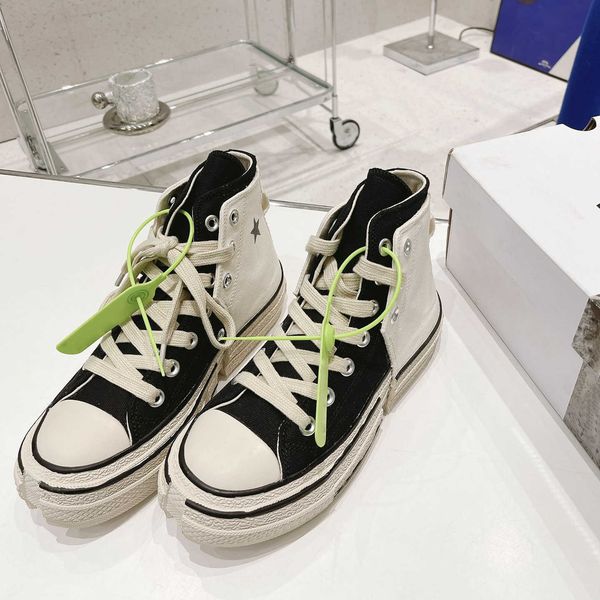 

dress shoes 22 early spring joint name splicing deconstruction high low half drag elevated canvas shoes korean lace up letter minimal women&, Black