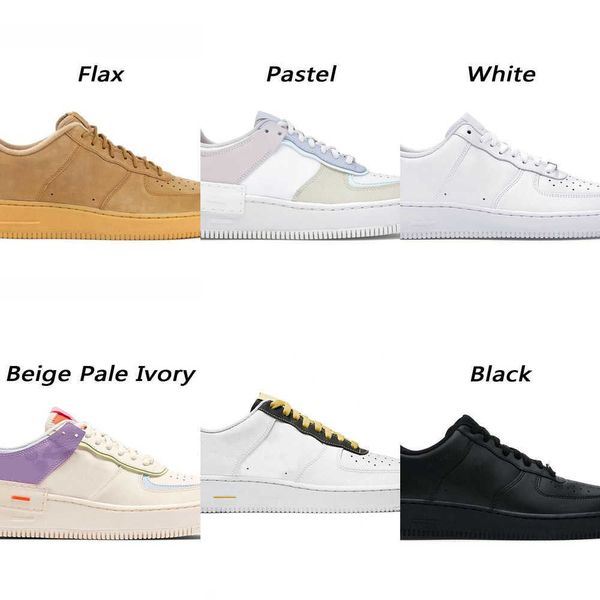 

2022 bowling shoes casual shoes designer trainers outdoor sneakers classic forces brand discount black triple white 1 mens men women casual