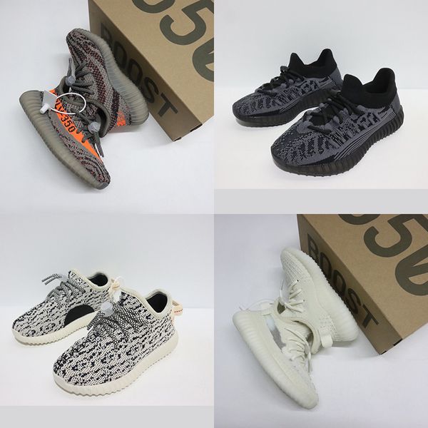 

A7 Kids Yeeezy Booost Slippers 350V1V2V3 Fashion Running Shoes Slate Ash Bone Shoe Women Men Sdneakers Dazzing Blue MX Oat Oreo Onye Granite Zebra Tripe White FIFTEEN, Triple white