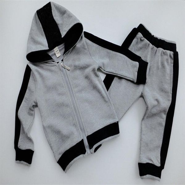 

sets sell kids classic style baby t-shirt pants coat jacekt hoodle sweater suit childresn children's 2pcs cotton clothing295t, White