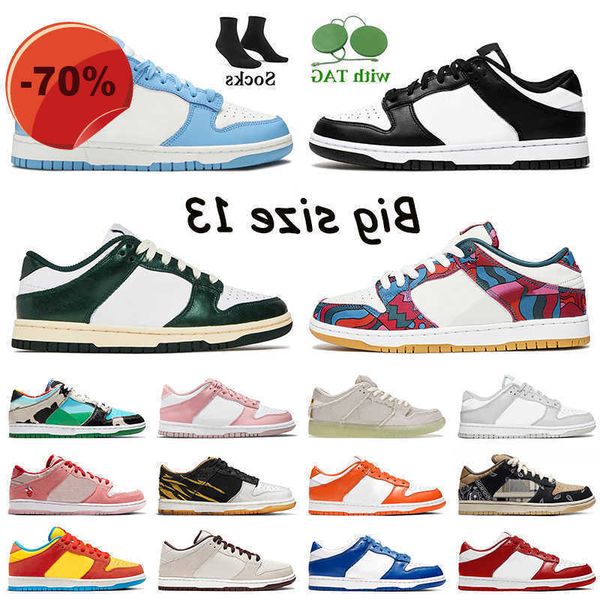 

big size 13 dunks low sneakers women mens running shoes black white unc parra dunksb lows og vintage green grey coast paisley dunkes