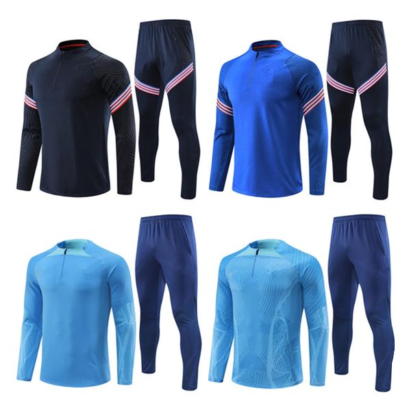 

2022 men football tracksuit soccer training suit jersey kids england soccer survetement maillots de foot jerseys 22 23 chandal tuta jogging, Black