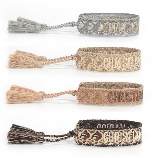 

woven friendship adjustable rope bangle for women vintage braided tassel bracelets wholesale jewelry, Golden;silver