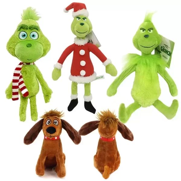

18-32cm how the grinchs stole plush toys christmas favor soft grinch plush toy animal dog stuffed doll for kids children birthday gift whole
