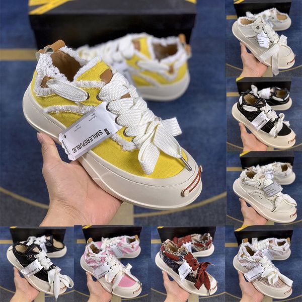 

2022 designer smilerepublic casual shoes canvas smile republic chunk canvas sneakers low women men tassels trainer stars loves thick rubber