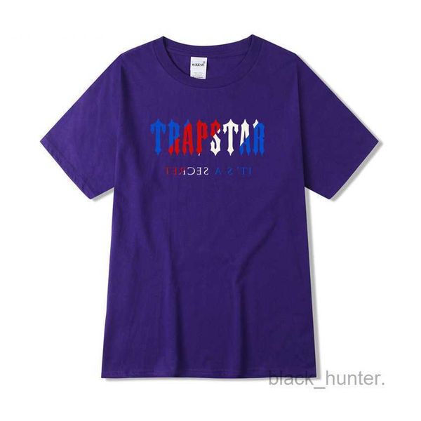 

new mens t-shirt trapstar designer letter t-shirt pure cotton short sleeve couple fashion loose tee, White;black