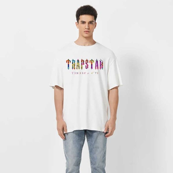 

designer trapstar london casual shirt men's t-shirts summer o-neck short sleeve sweatshirt streetwear personality soft cotton 2022 bran, White;black