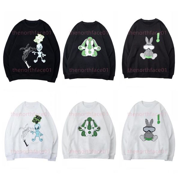 

new womens round neck hoodie men women autumn fashion sweatshirts couples cartoon print clothing asian size s-xl, Black