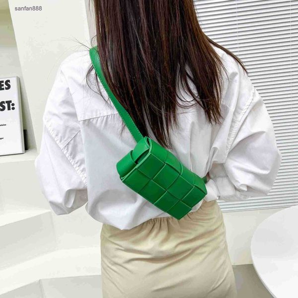 

designer bag bottegas venetta s bags venetas cassette 2023 new woven women's small square pu waist fashion single shoulder